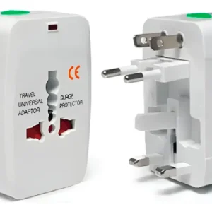 Adaptador de Viaje Universal Todo en Uno con Puerto USB y Protector de Sobretensión